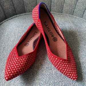Rothy's Point Flats - Apple Honeycomb Red - Size 7.5